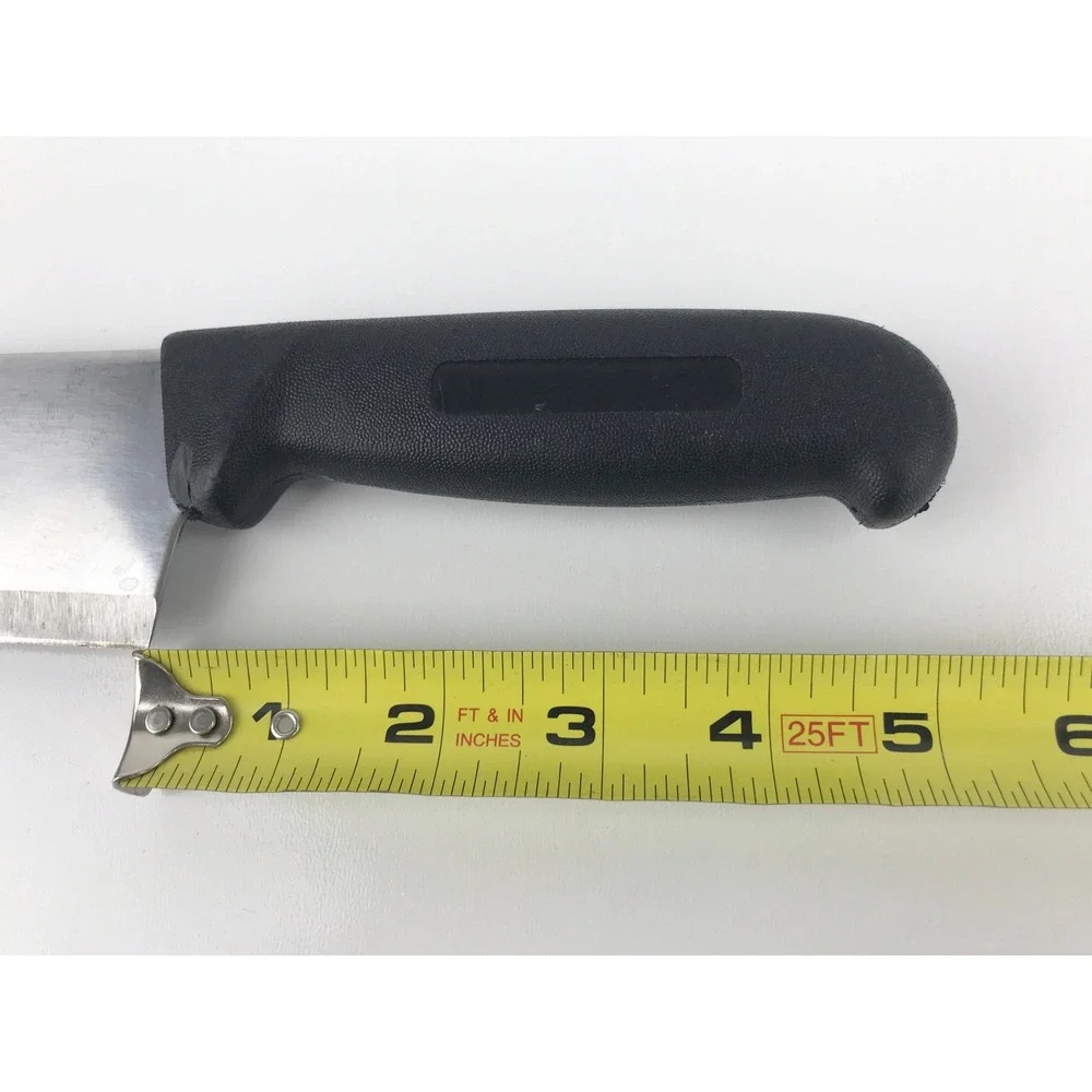 Columbia Cutlery Chef Kitchen‎ Knife Stainless Steel Black Handle Blade 9.5